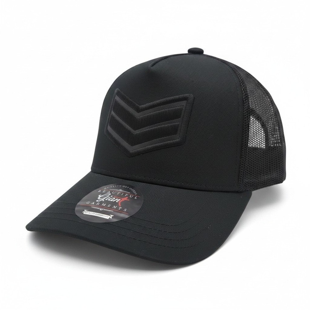 Beautiful Giant Sargent Mens Black Trucker Hat Snapback Mesh Cap BGT104 NEW